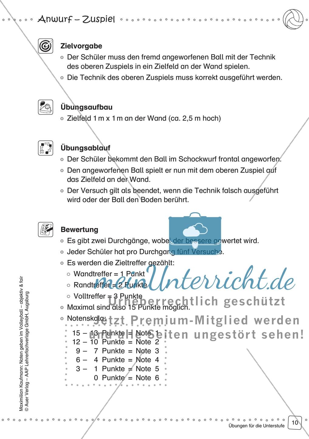 Noten geben im Volleyball - objektiv & fair (Unterstufe) Preview 12