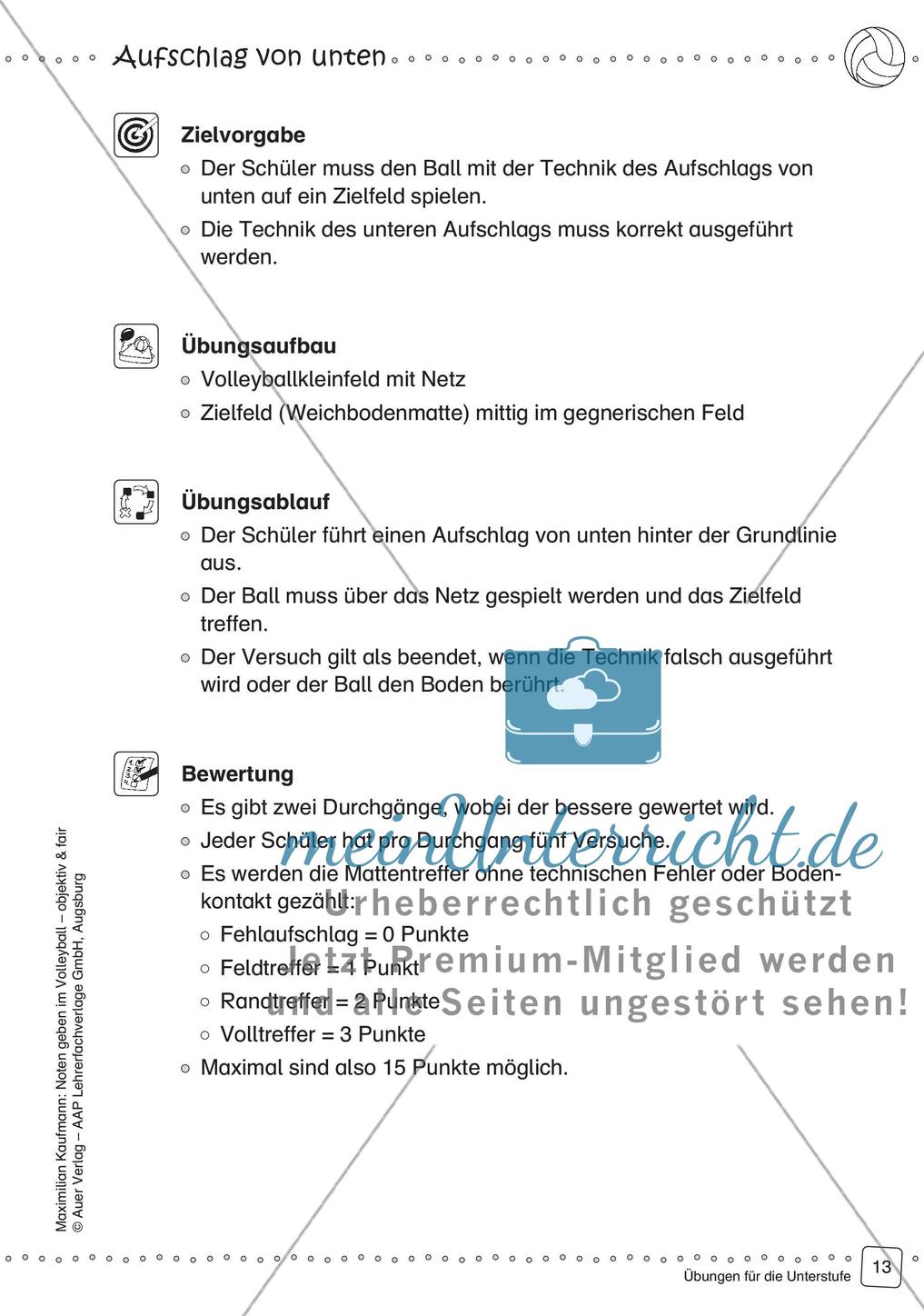 Noten geben im Volleyball - objektiv & fair (Unterstufe) Preview 15