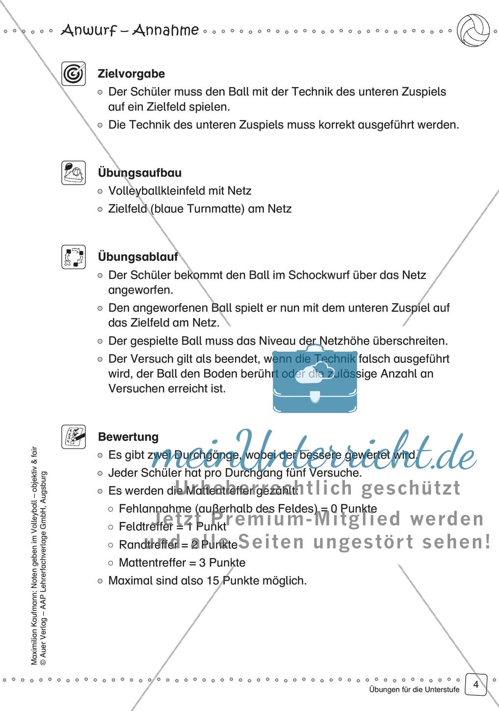 Noten geben im Volleyball - objektiv & fair (Unterstufe) Preview 6