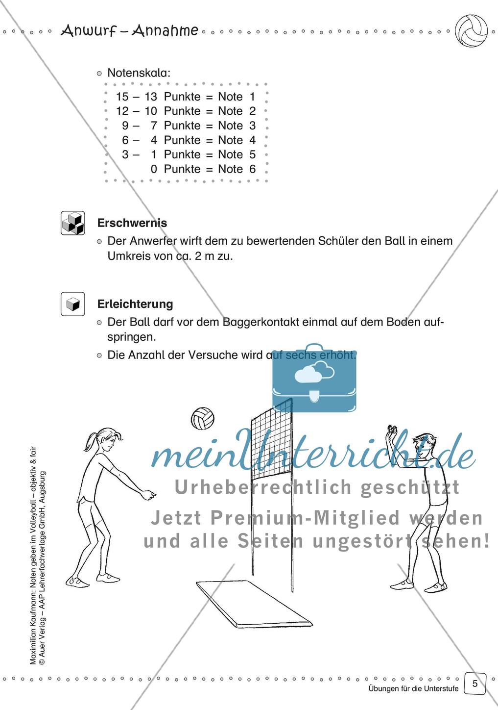Noten geben im Volleyball - objektiv & fair (Unterstufe) Preview 7
