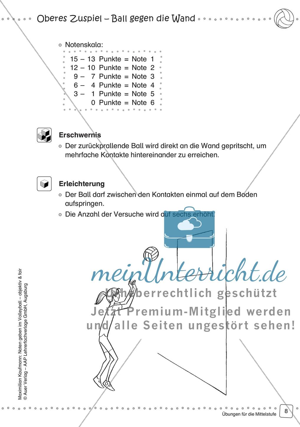 Noten geben im Volleyball - objektiv & fair (Mittelstufe) Preview 10