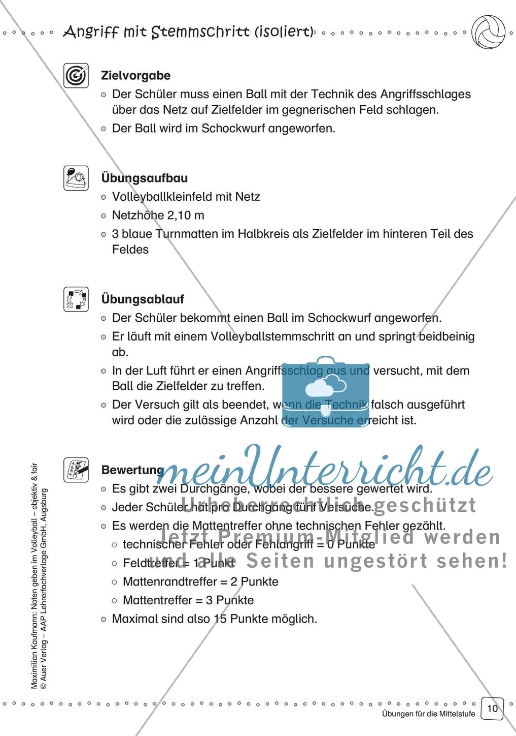 Noten geben im Volleyball - objektiv & fair (Mittelstufe) Preview 12