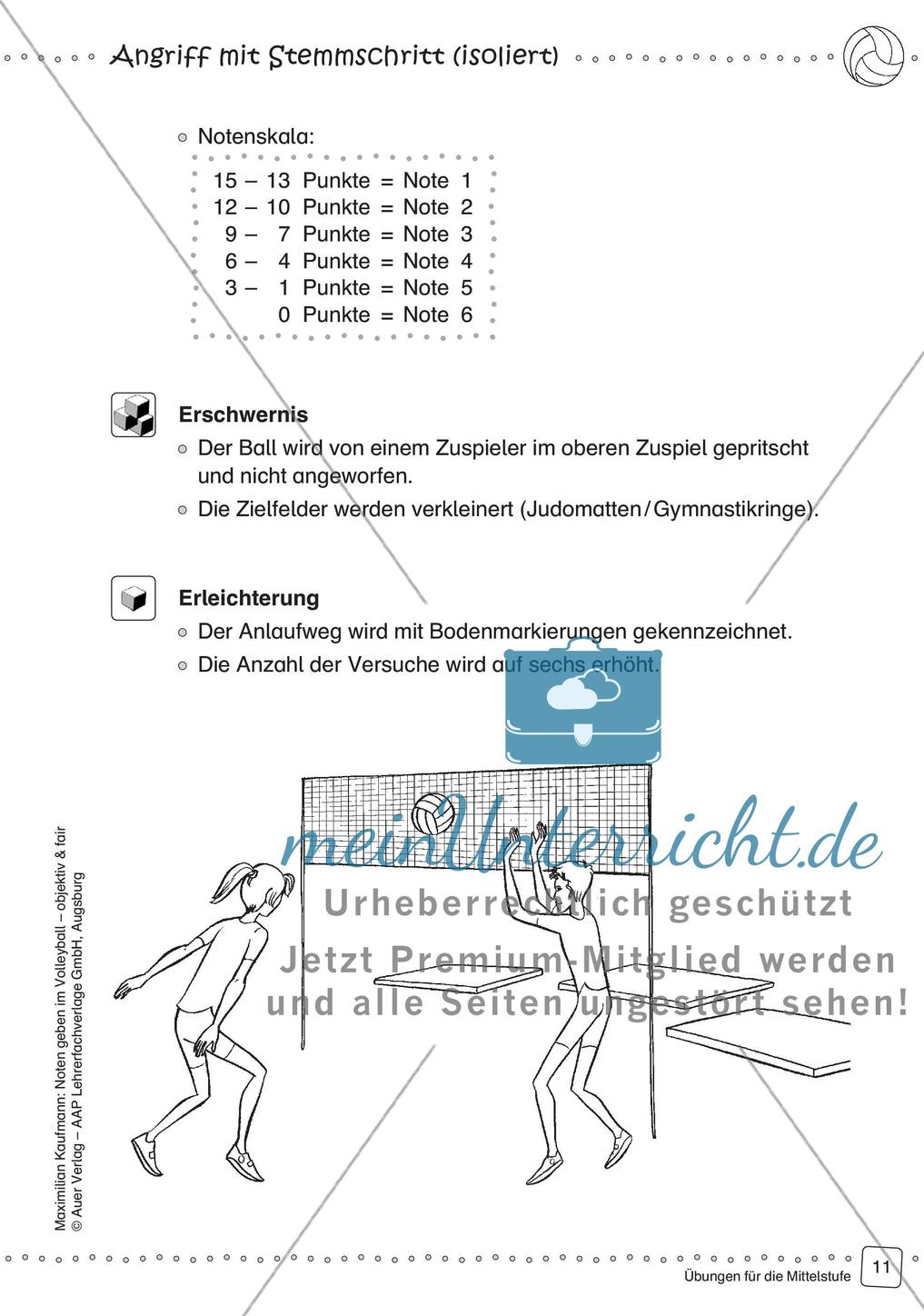 Noten geben im Volleyball - objektiv & fair (Mittelstufe) Preview 13