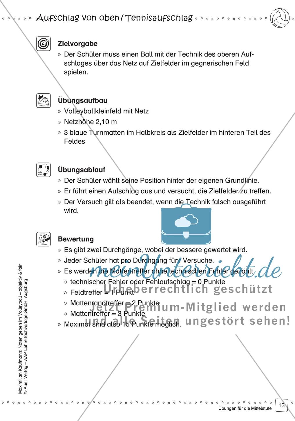 Noten geben im Volleyball - objektiv & fair (Mittelstufe) Preview 15