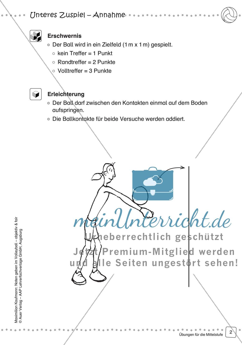 Noten geben im Volleyball - objektiv & fair (Mittelstufe) Preview 4