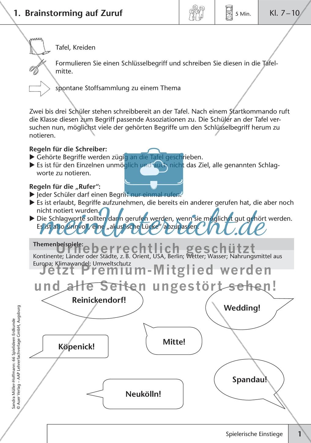 Spielideen zum Unterrichtseinstieg Preview 3