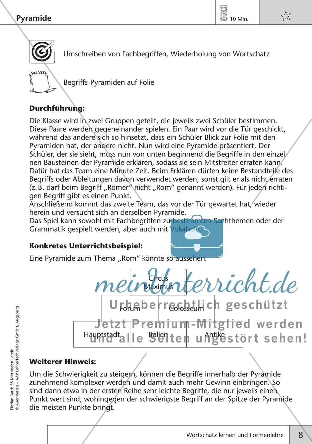 Methoden - Wortschatz lernen und Formenlehre Preview 10