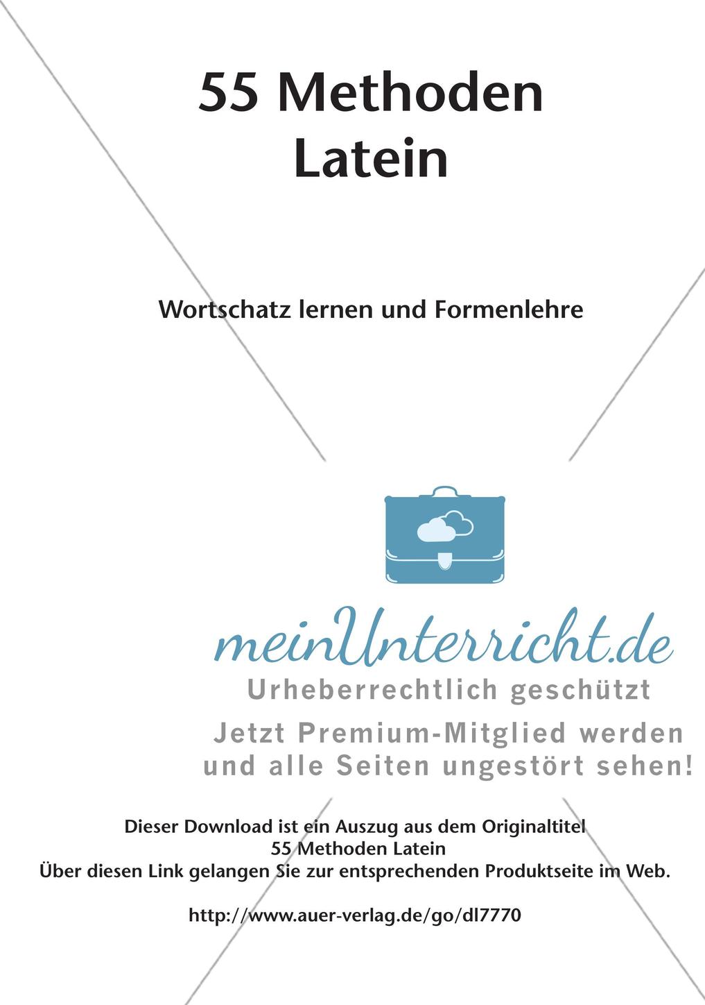 Methoden - Wortschatz lernen und Formenlehre Preview 2
