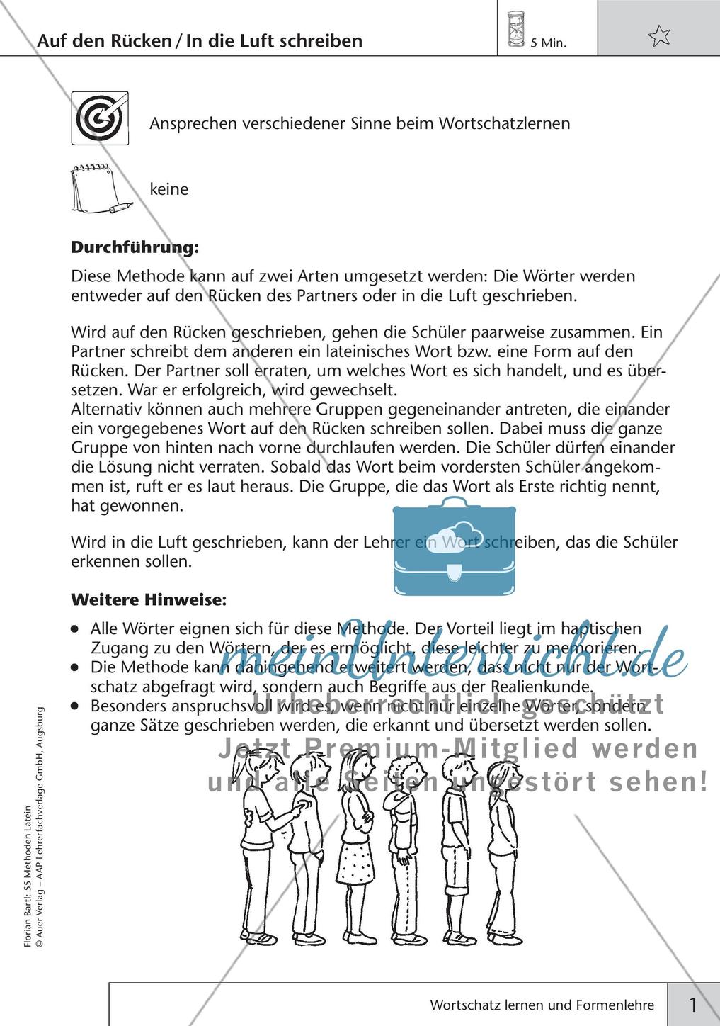 Methoden - Wortschatz lernen und Formenlehre Preview 3