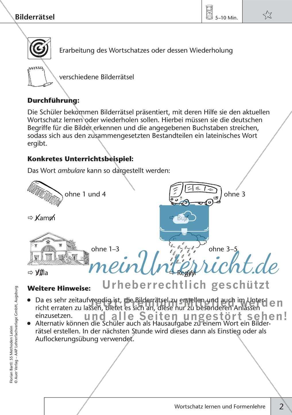 Methoden - Wortschatz lernen und Formenlehre Preview 4