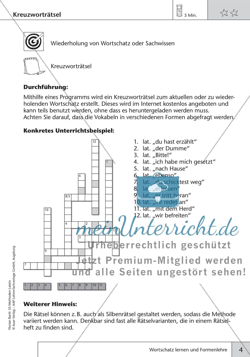 Methoden - Wortschatz lernen und Formenlehre Preview 6