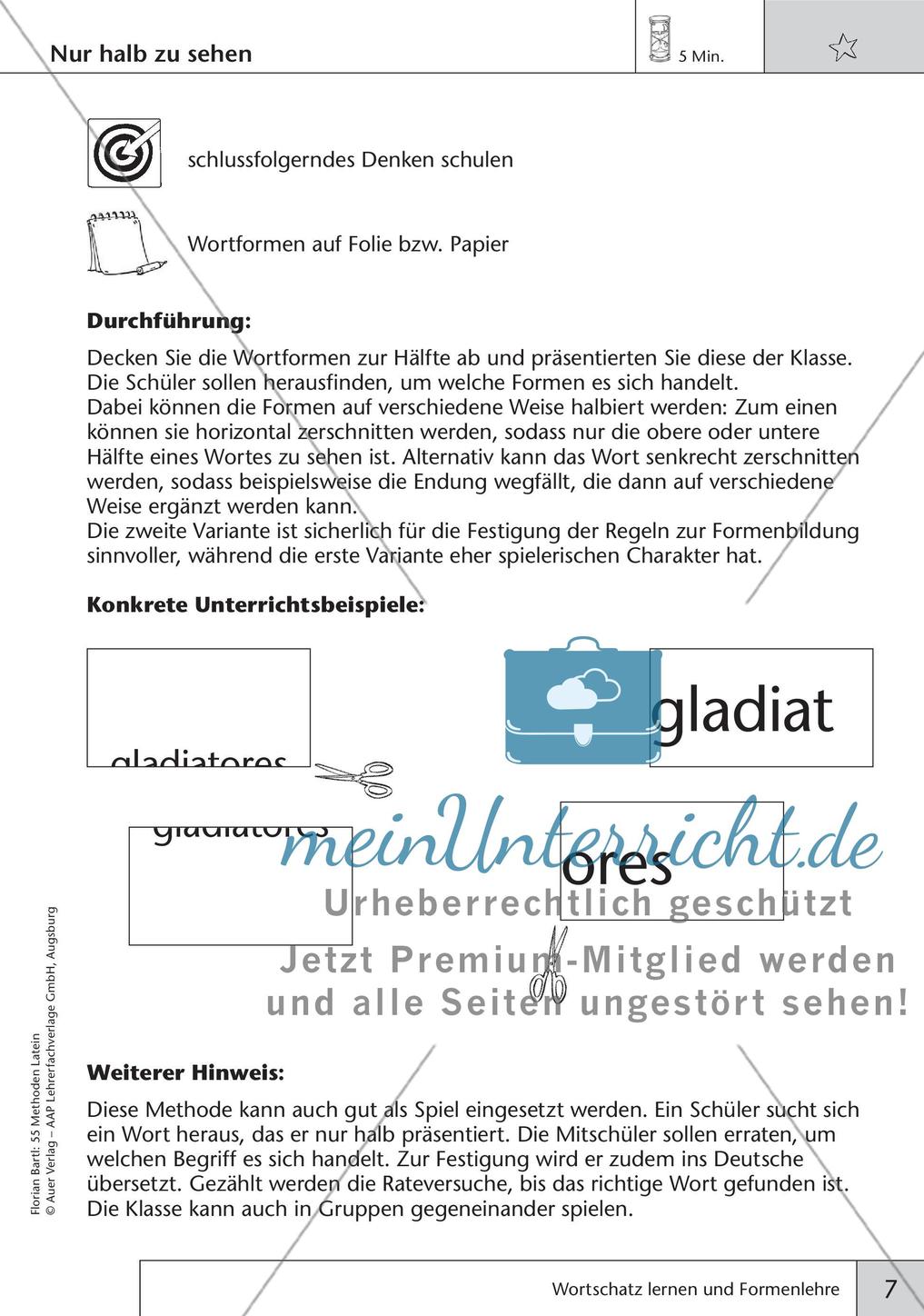 Methoden - Wortschatz lernen und Formenlehre Preview 9