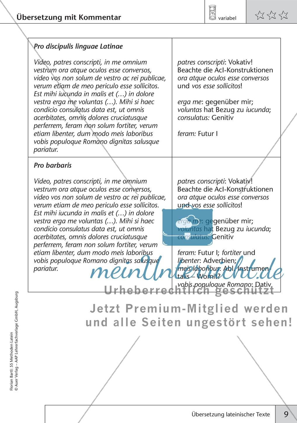 Methoden - Übersetzung lateinischer Texte Preview 11