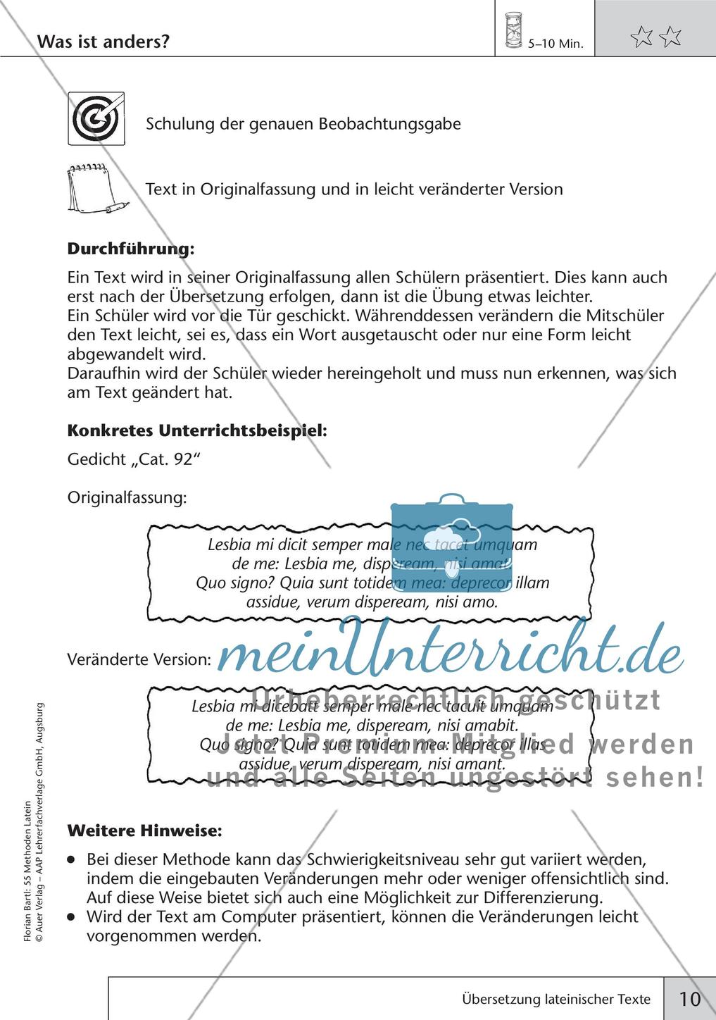 Methoden - Übersetzung lateinischer Texte Preview 12