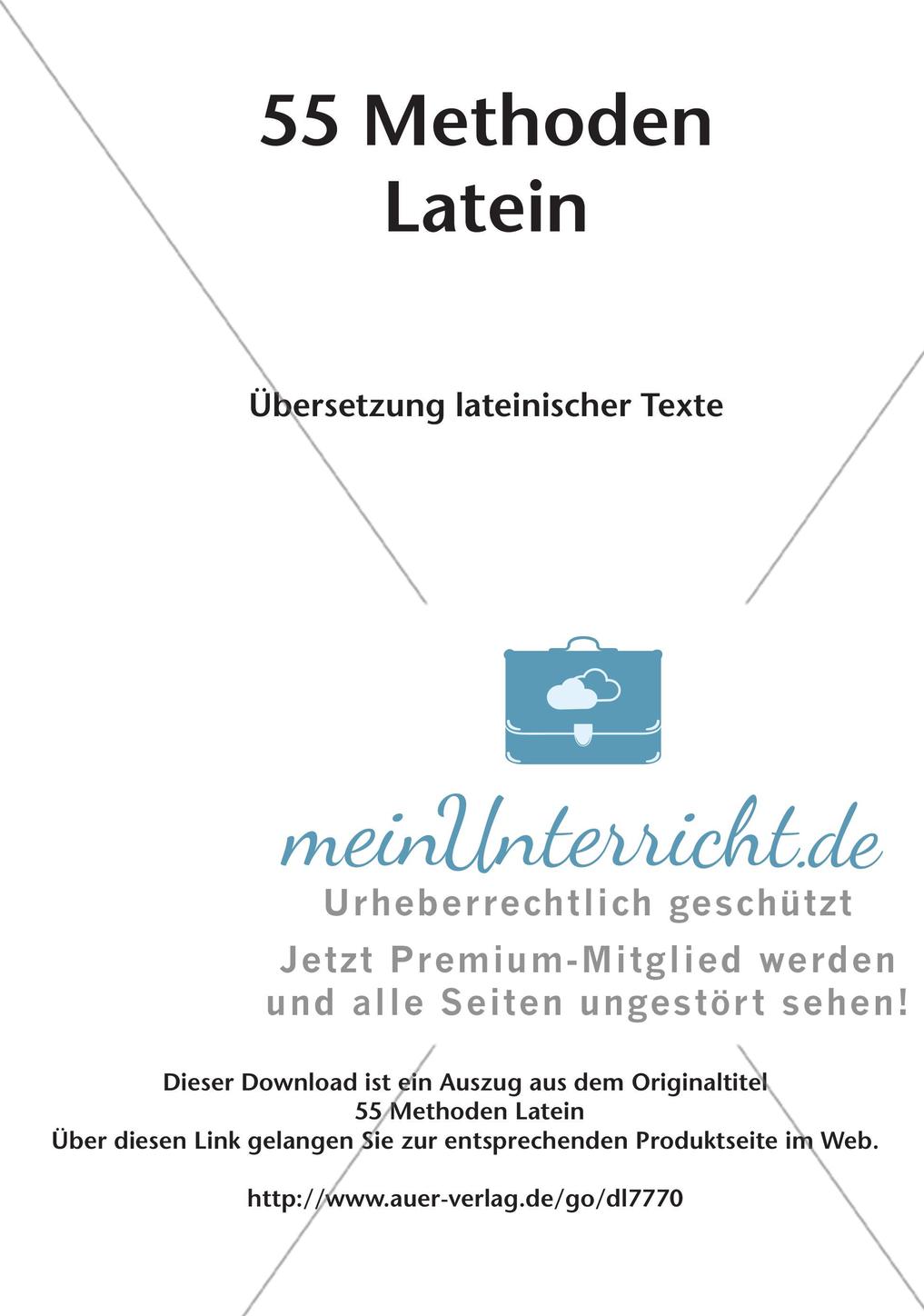 Methoden - Übersetzung lateinischer Texte Preview 2
