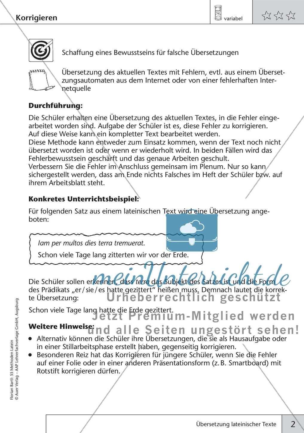 Methoden - Übersetzung lateinischer Texte Preview 4