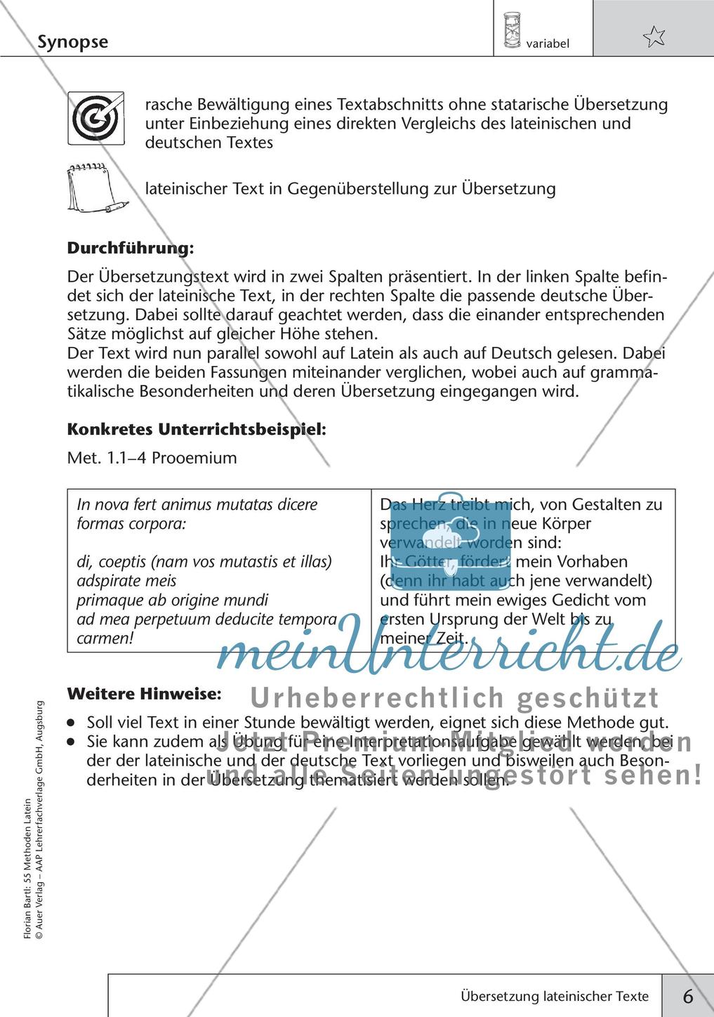 Methoden - Übersetzung lateinischer Texte Preview 8
