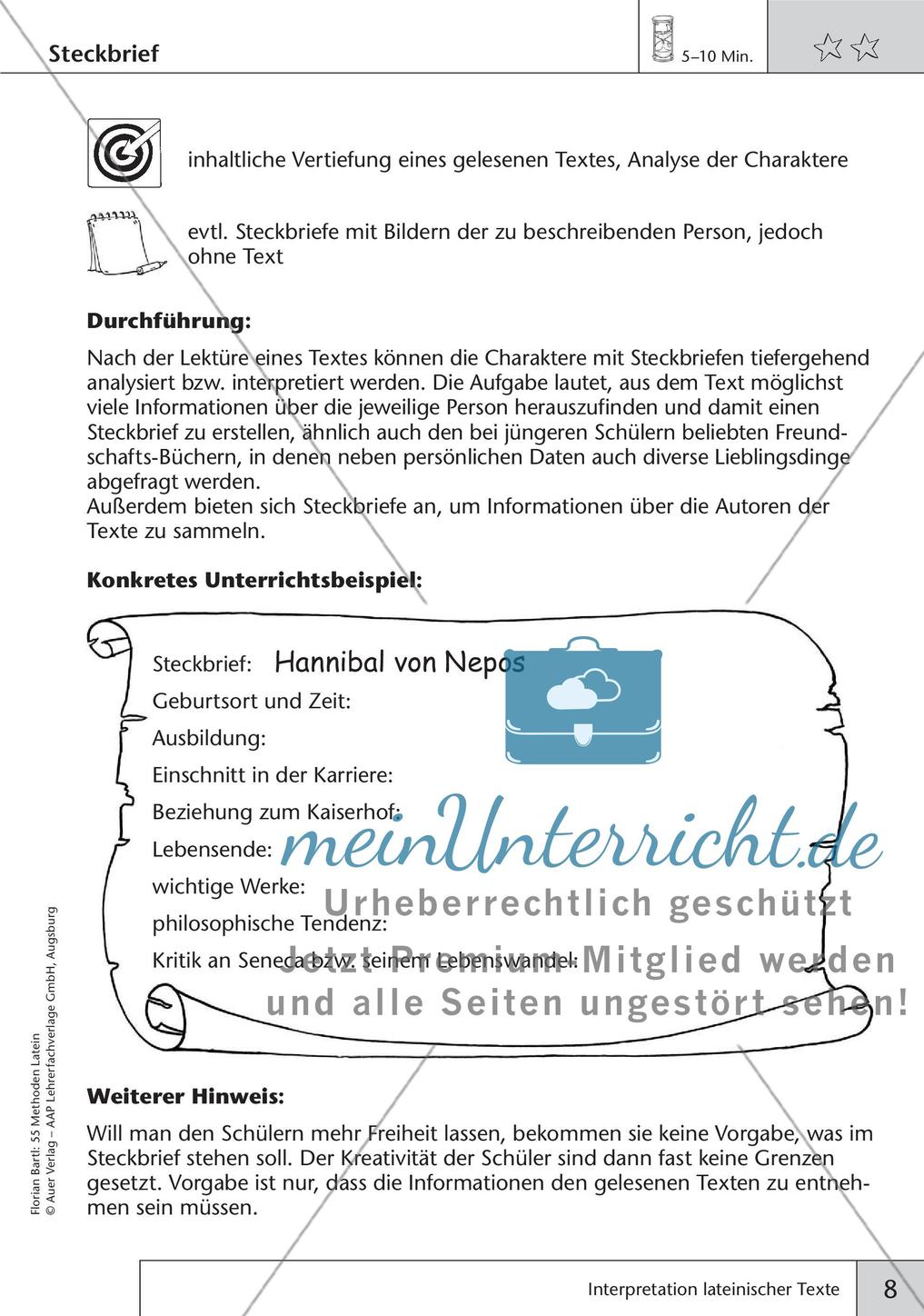 Methoden - Interpretation lateinischer Texte Preview 10