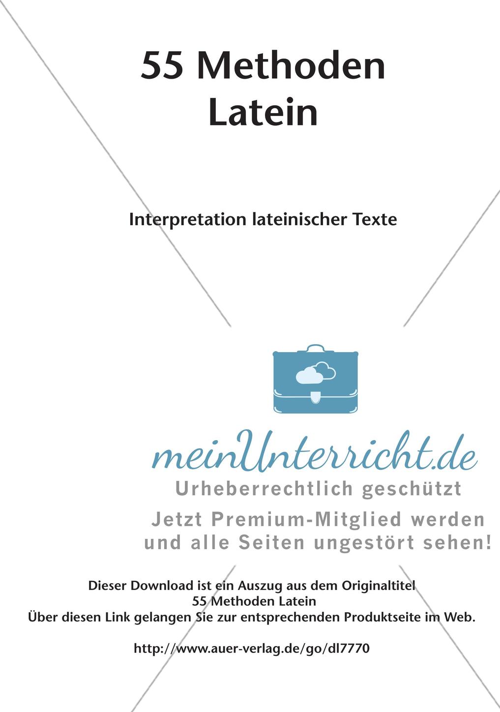 Methoden - Interpretation lateinischer Texte Preview 2