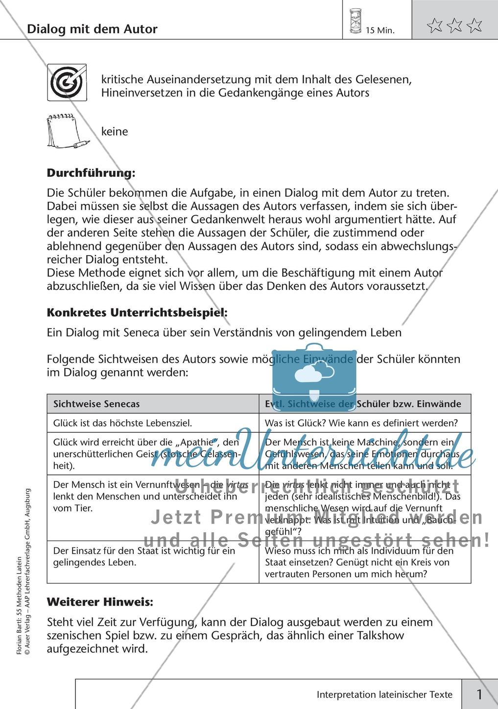 Methoden - Interpretation lateinischer Texte Preview 3