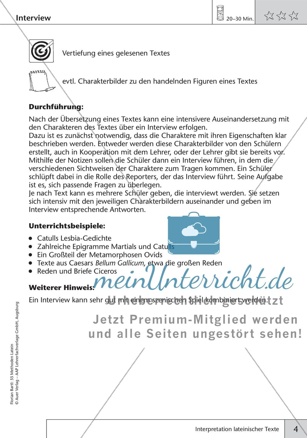 Methoden - Interpretation lateinischer Texte Preview 6