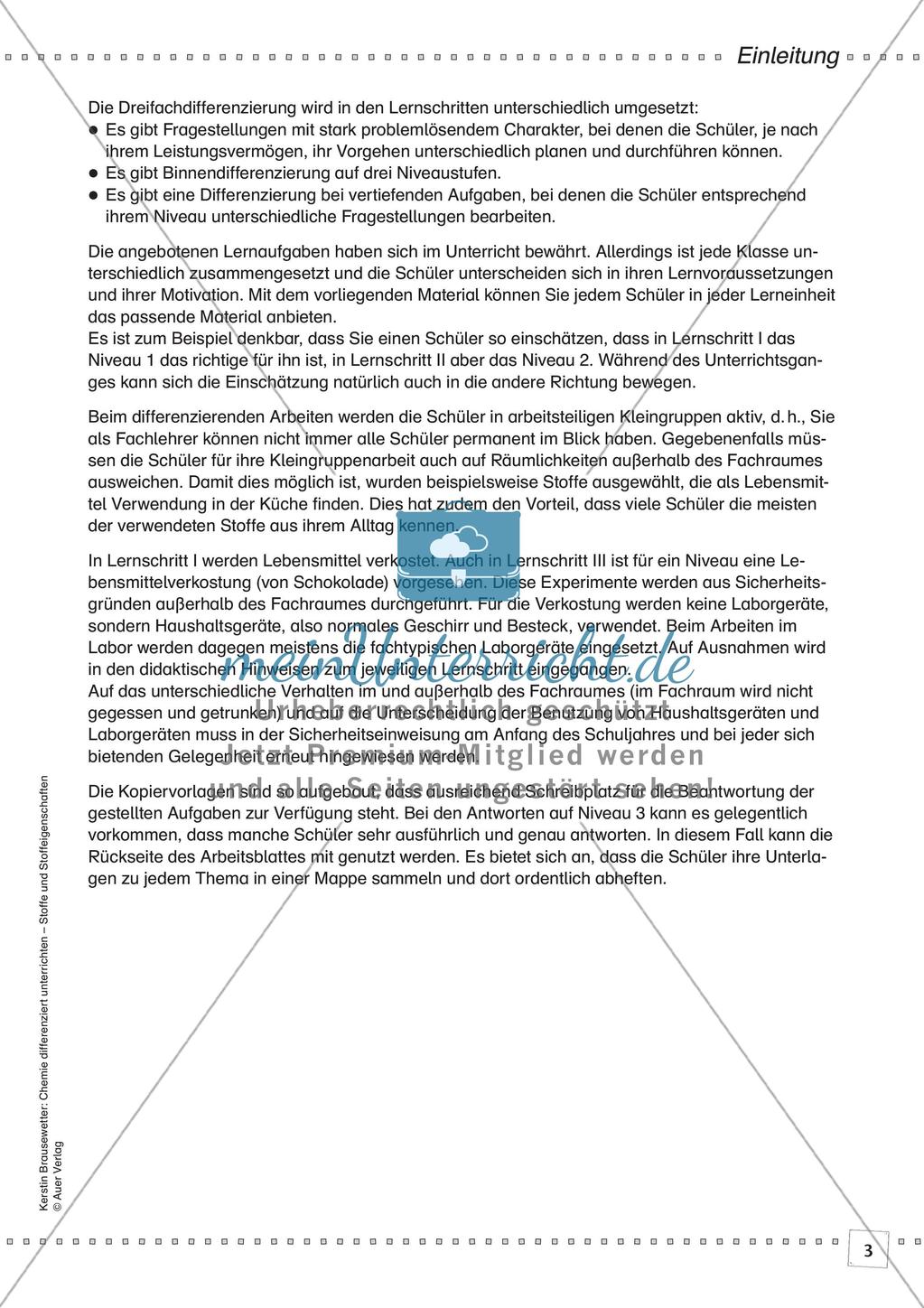 Stoffe und ihre Eigenschaften: Löslichkeiten, Verhalten bei Erhitzen, Dichte Preview 5