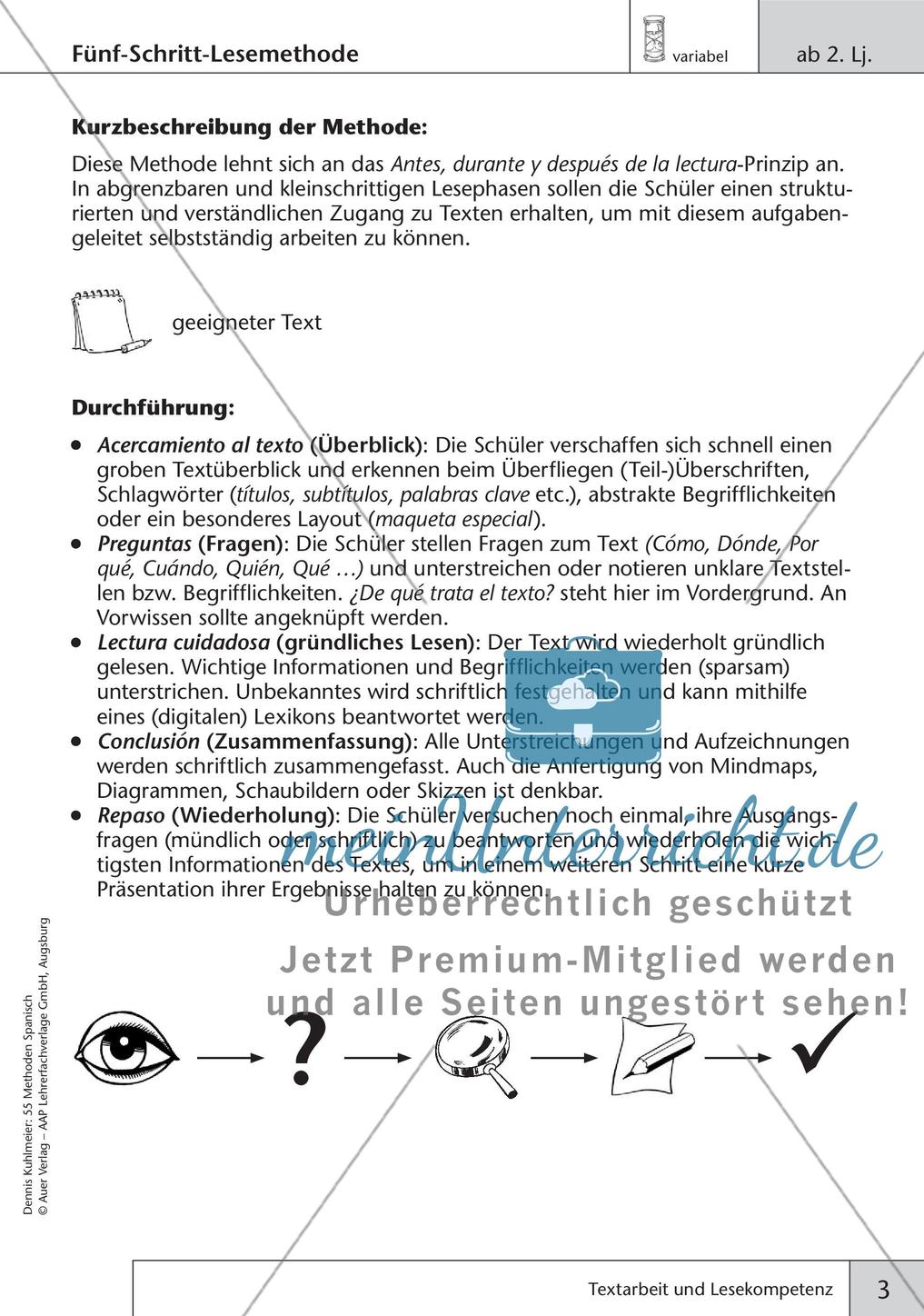 Methoden zur Textarbeit und Lesekompetenz Preview 5