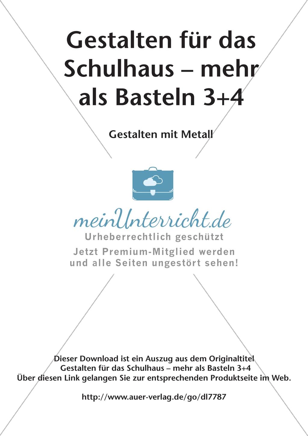 Gestalten für das Schulhaus: Metall Preview 2