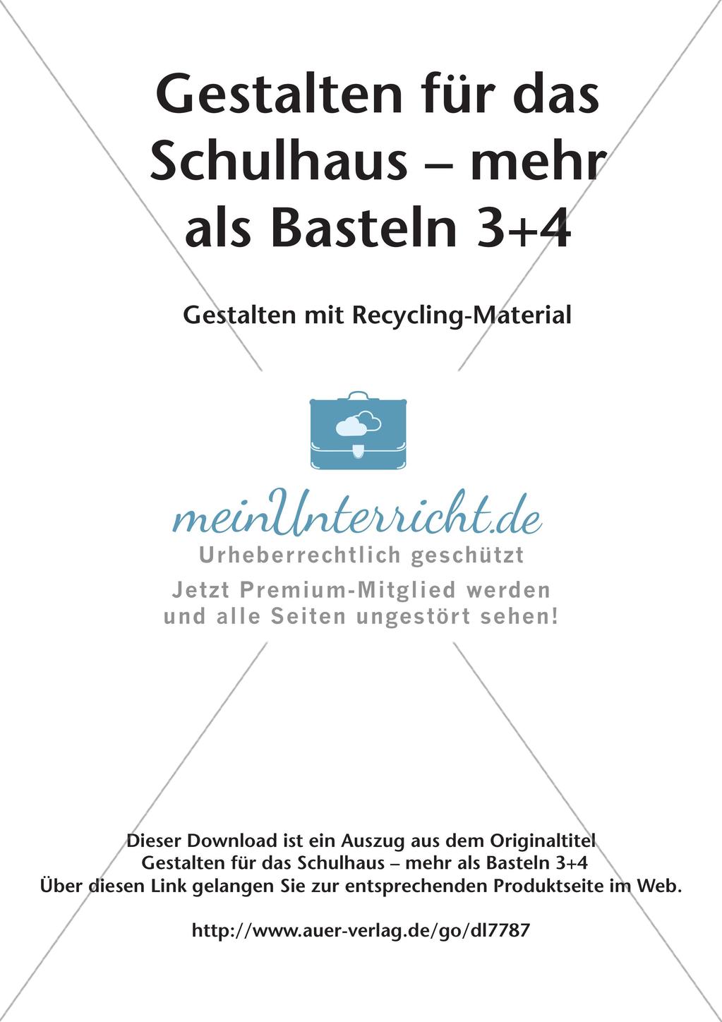 Gestalten für das Schulhaus: Recycling Preview 2