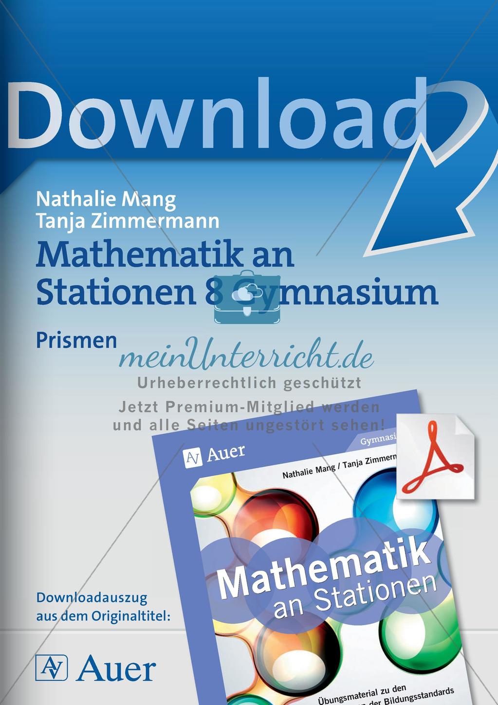 Mathe an Stationen: Prismen Preview 1
