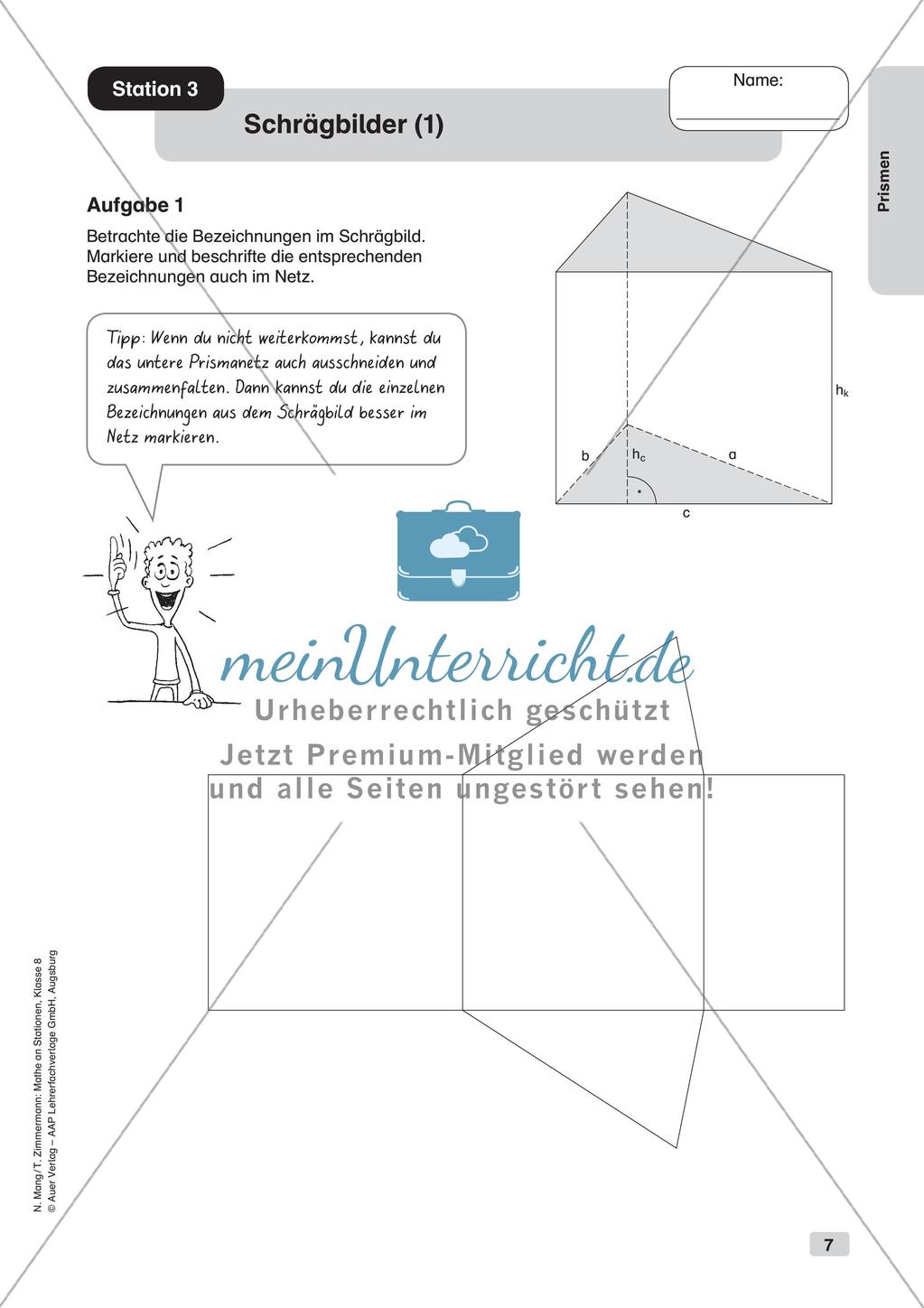Mathe an Stationen: Prismen Preview 9