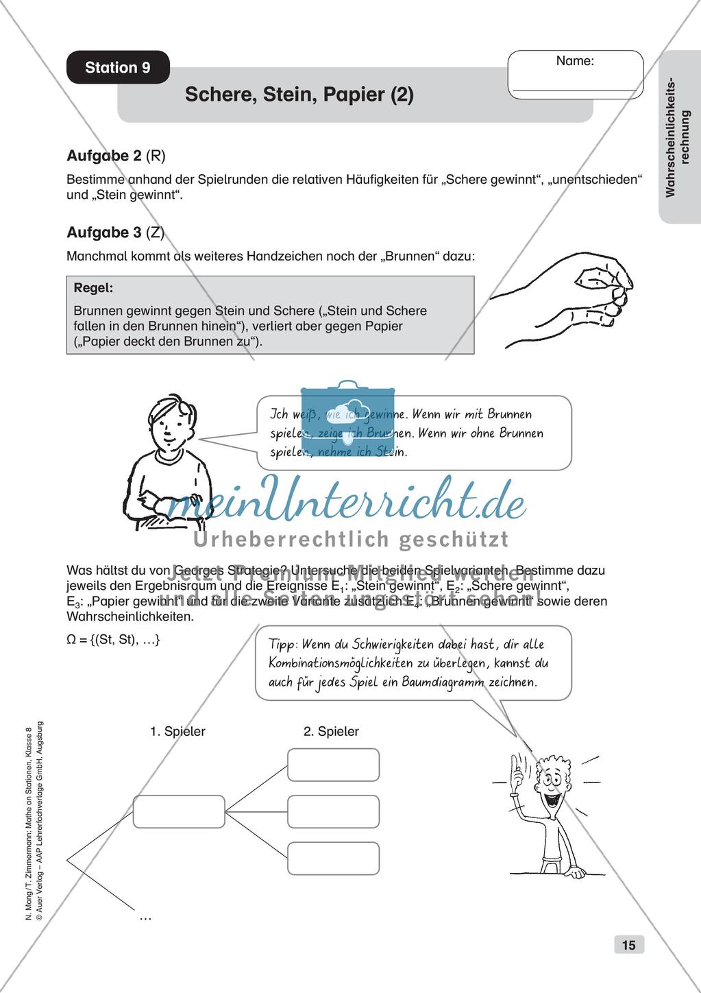 Mathe an Stationen: Wahrscheinlichkeitsrechnung Preview 17