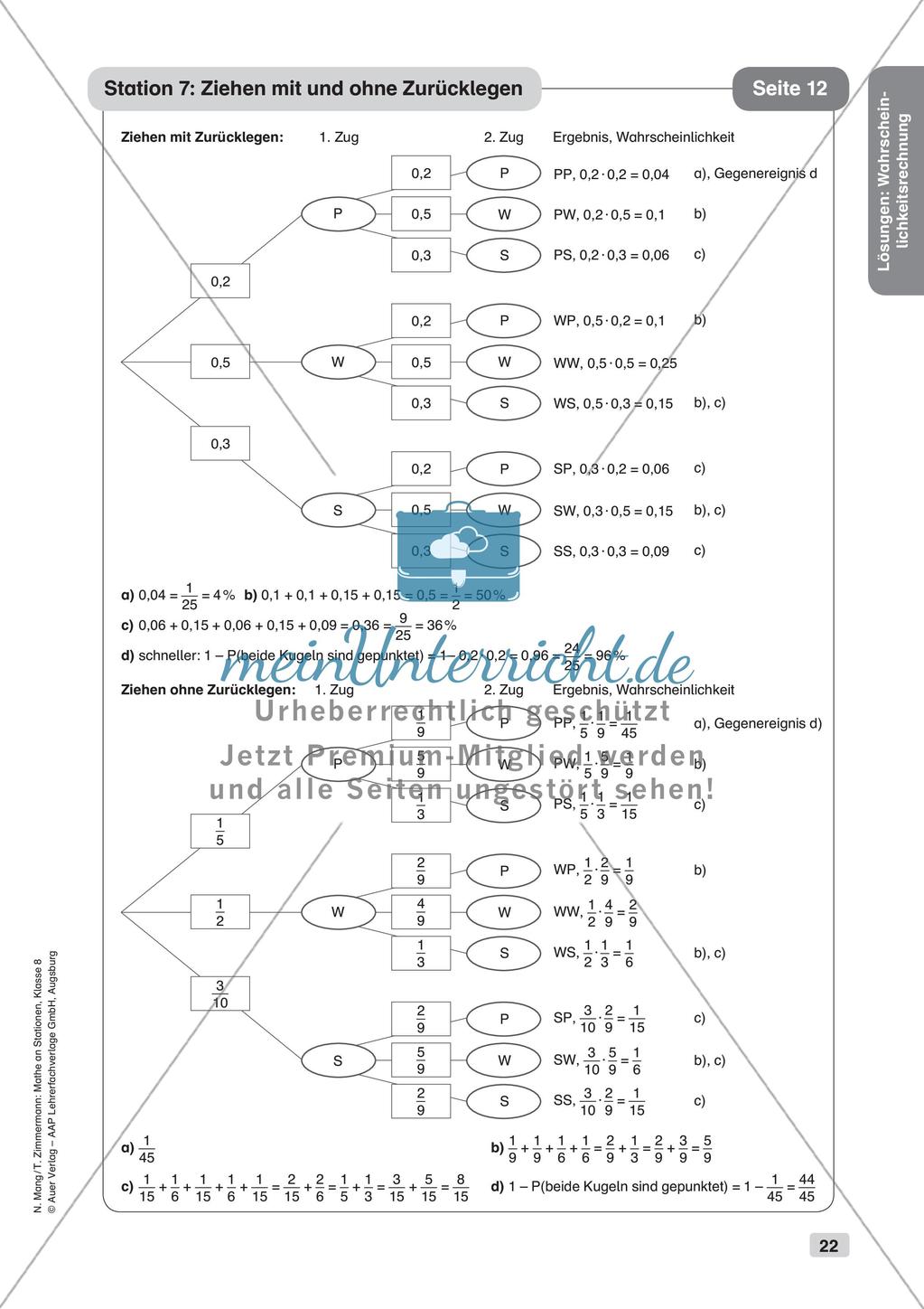 Mathe an Stationen: Wahrscheinlichkeitsrechnung Preview 24