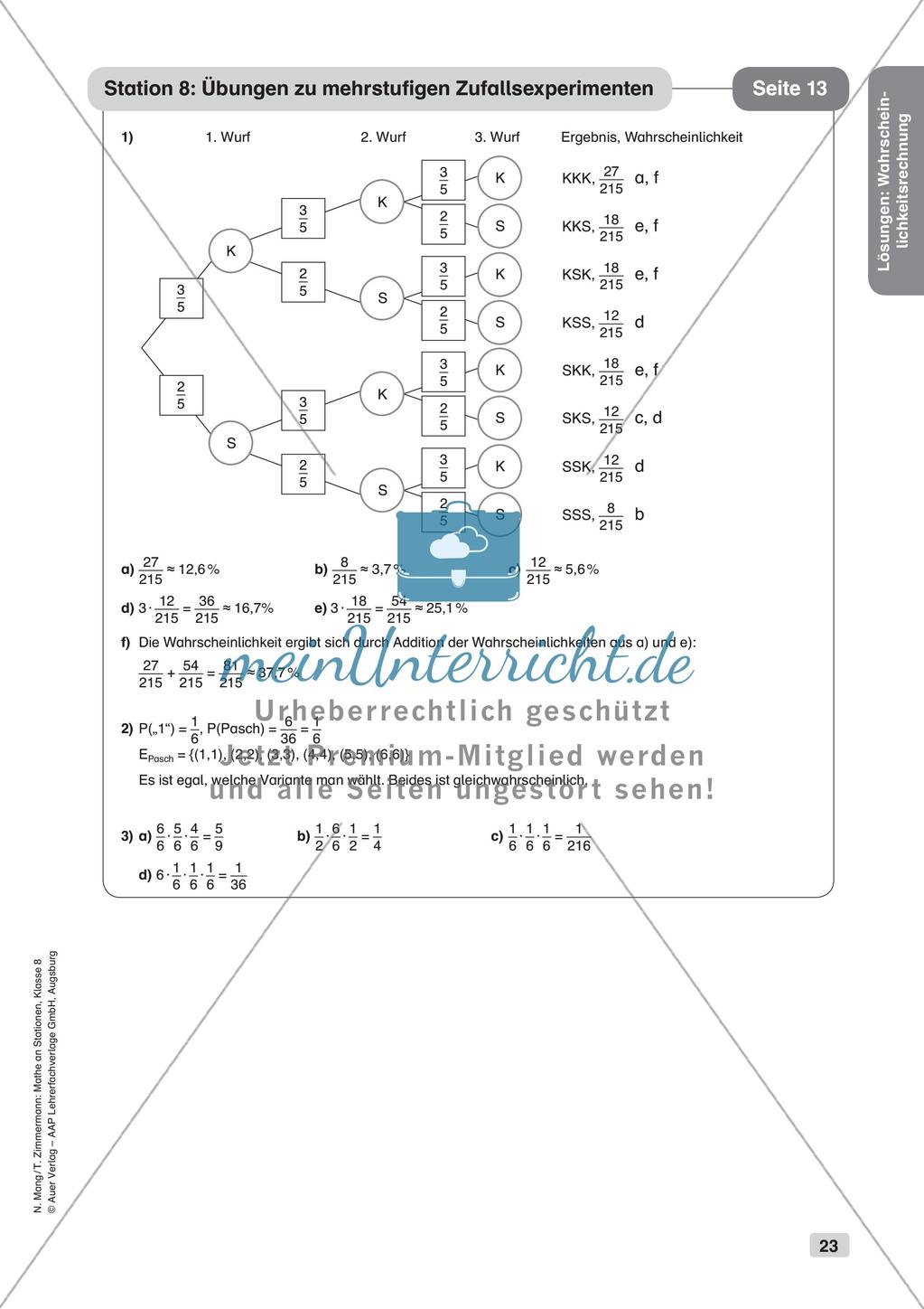Mathe an Stationen: Wahrscheinlichkeitsrechnung Preview 25
