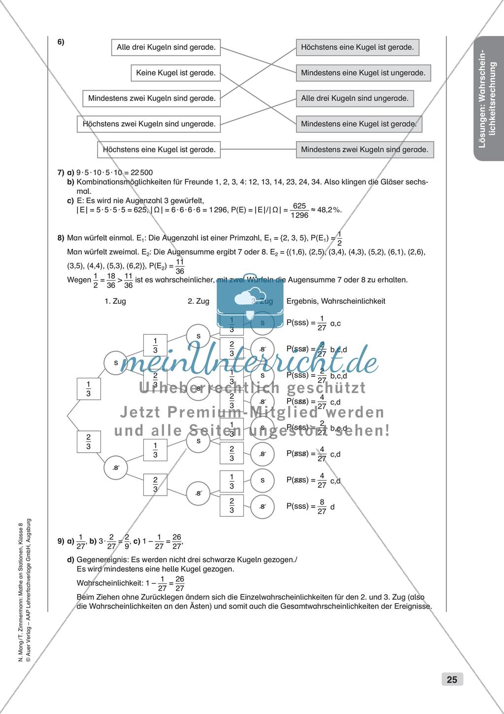 Mathe an Stationen: Wahrscheinlichkeitsrechnung Preview 27