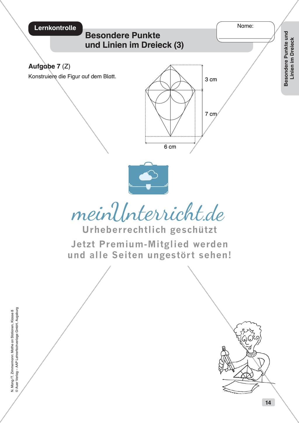 Mathe an Stationen: Punkte und Linien im Dreieck Preview 16
