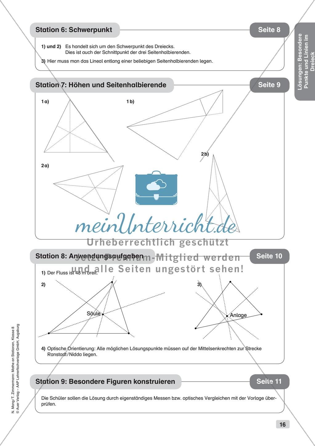 Mathe an Stationen: Punkte und Linien im Dreieck Preview 18