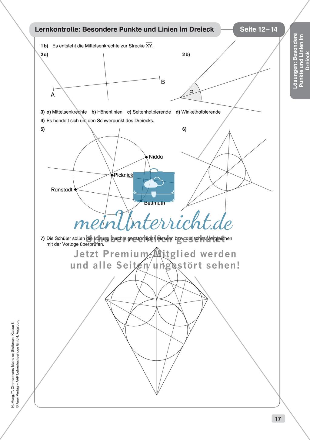 Mathe an Stationen: Punkte und Linien im Dreieck Preview 19