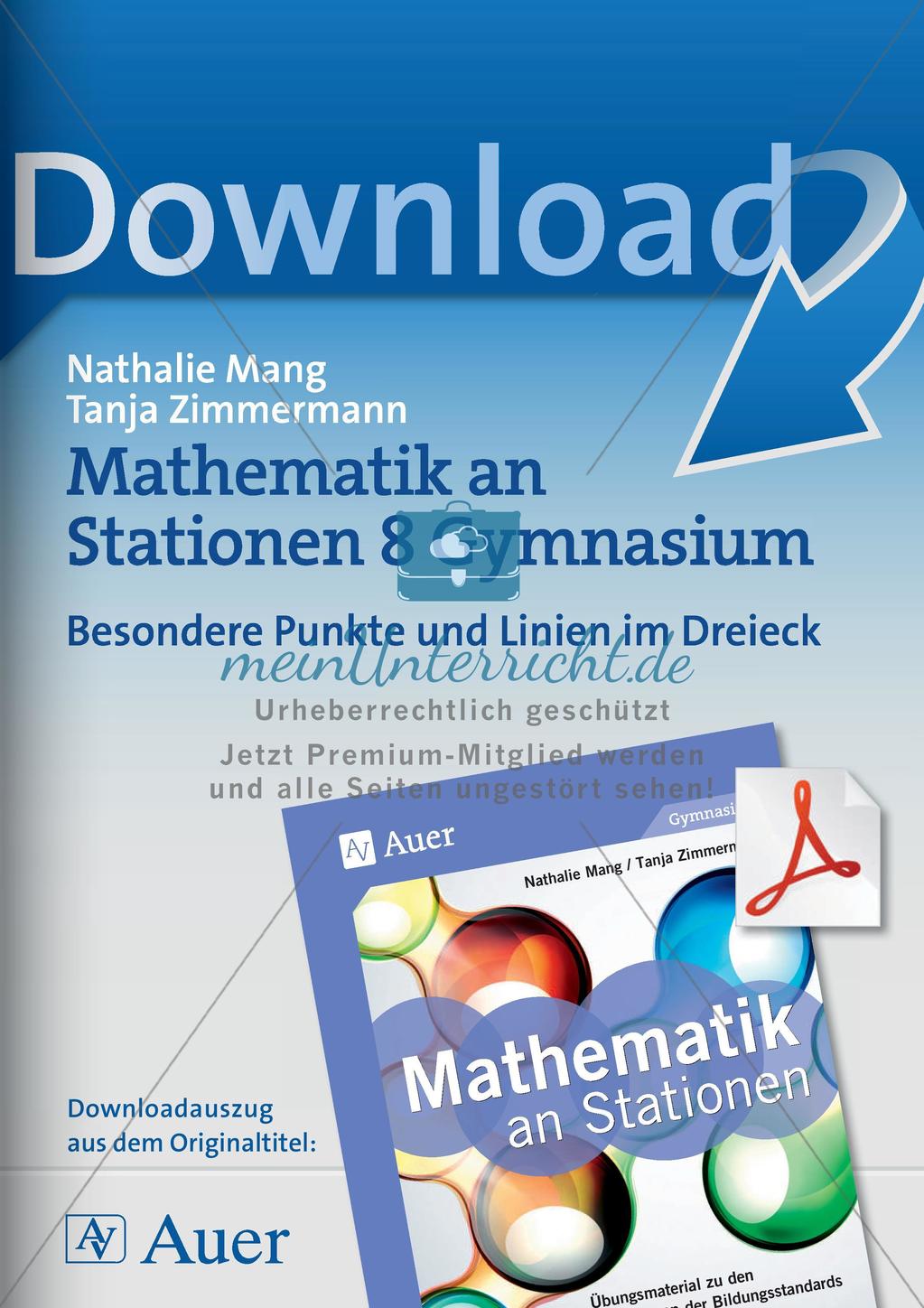 Mathe an Stationen: Punkte und Linien im Dreieck Preview 1