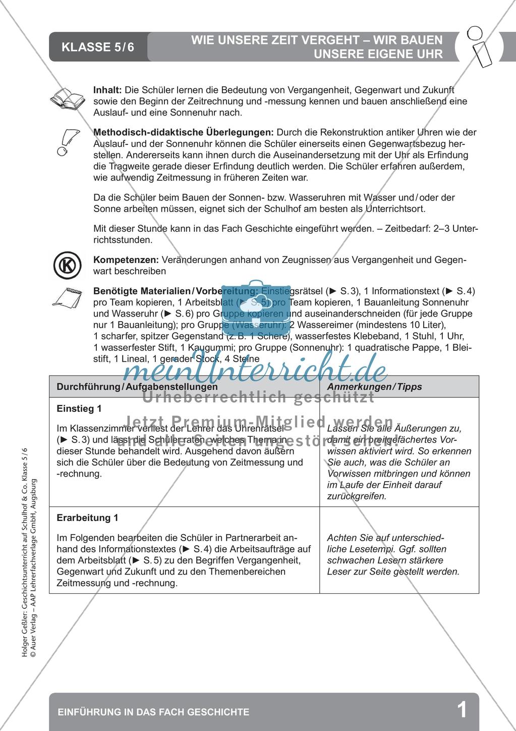 Einführung in das Fach Geschichte: Zeiteinteilung und Zeitbegriff Preview 3