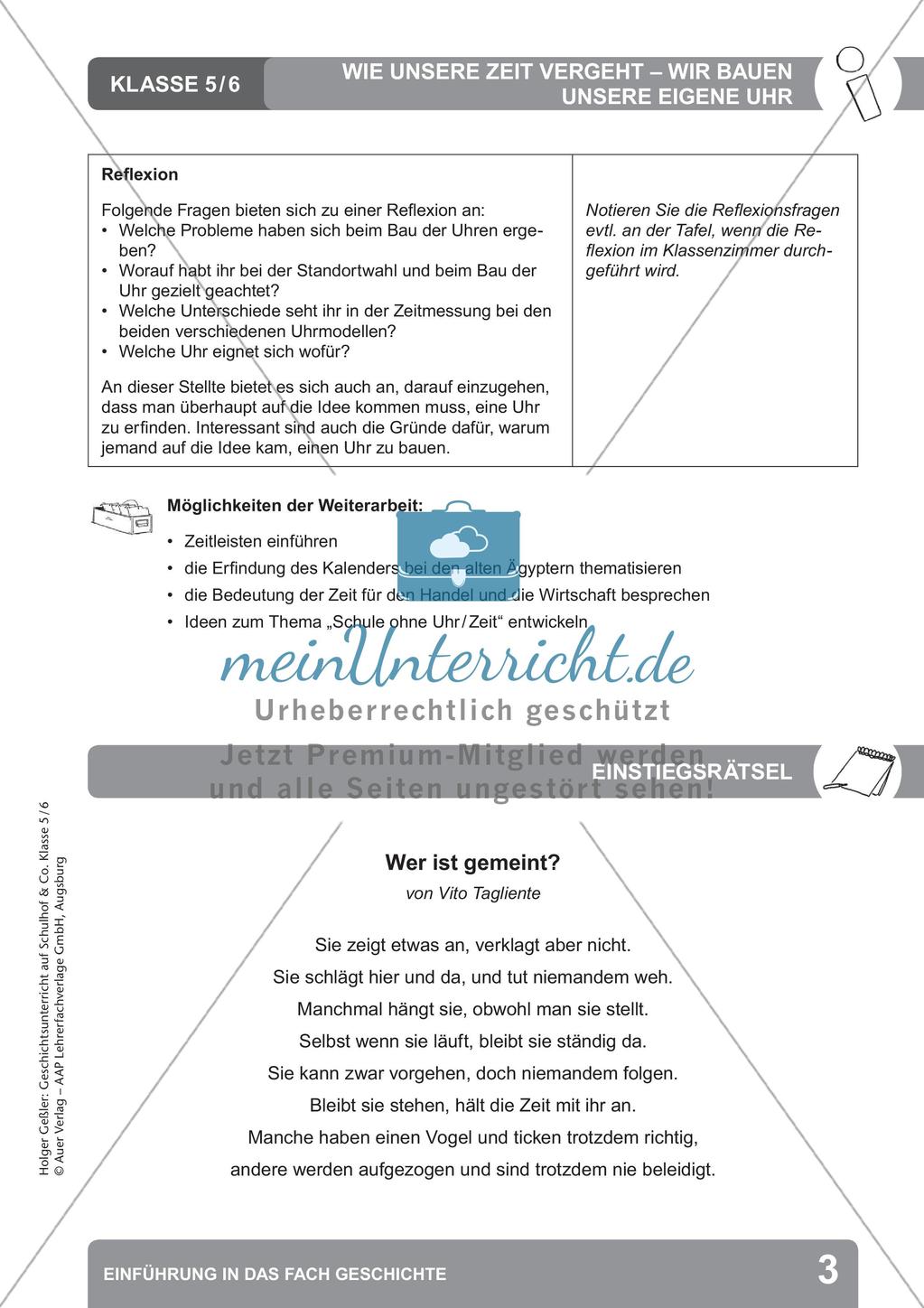 Einführung in das Fach Geschichte: Zeiteinteilung und Zeitbegriff Preview 5