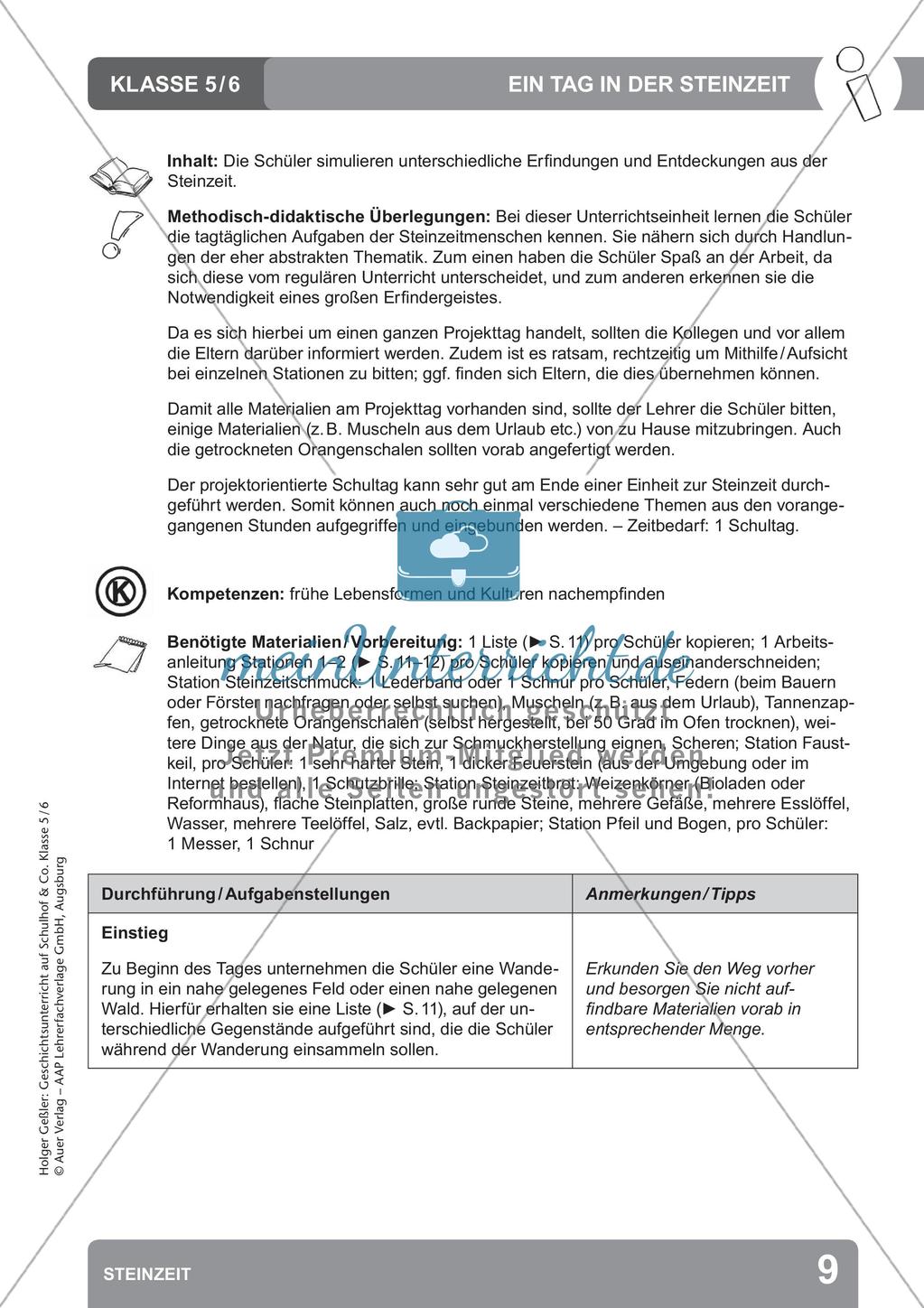 Die Steinzeit: handlungsorientiert unterrichten Preview 11