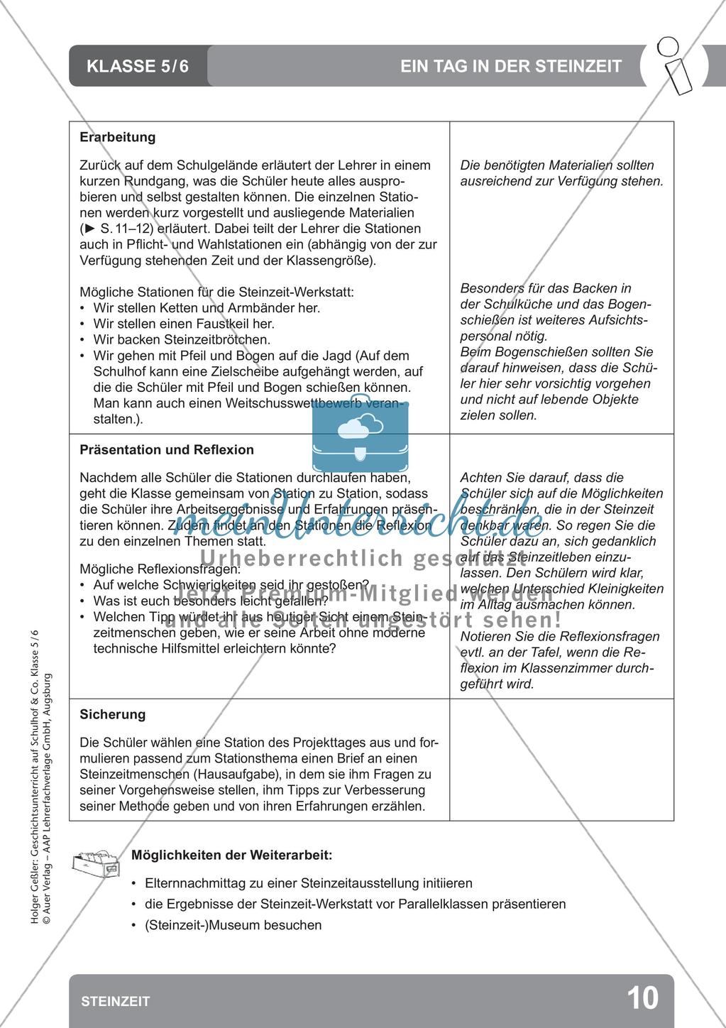 Die Steinzeit: handlungsorientiert unterrichten Preview 12