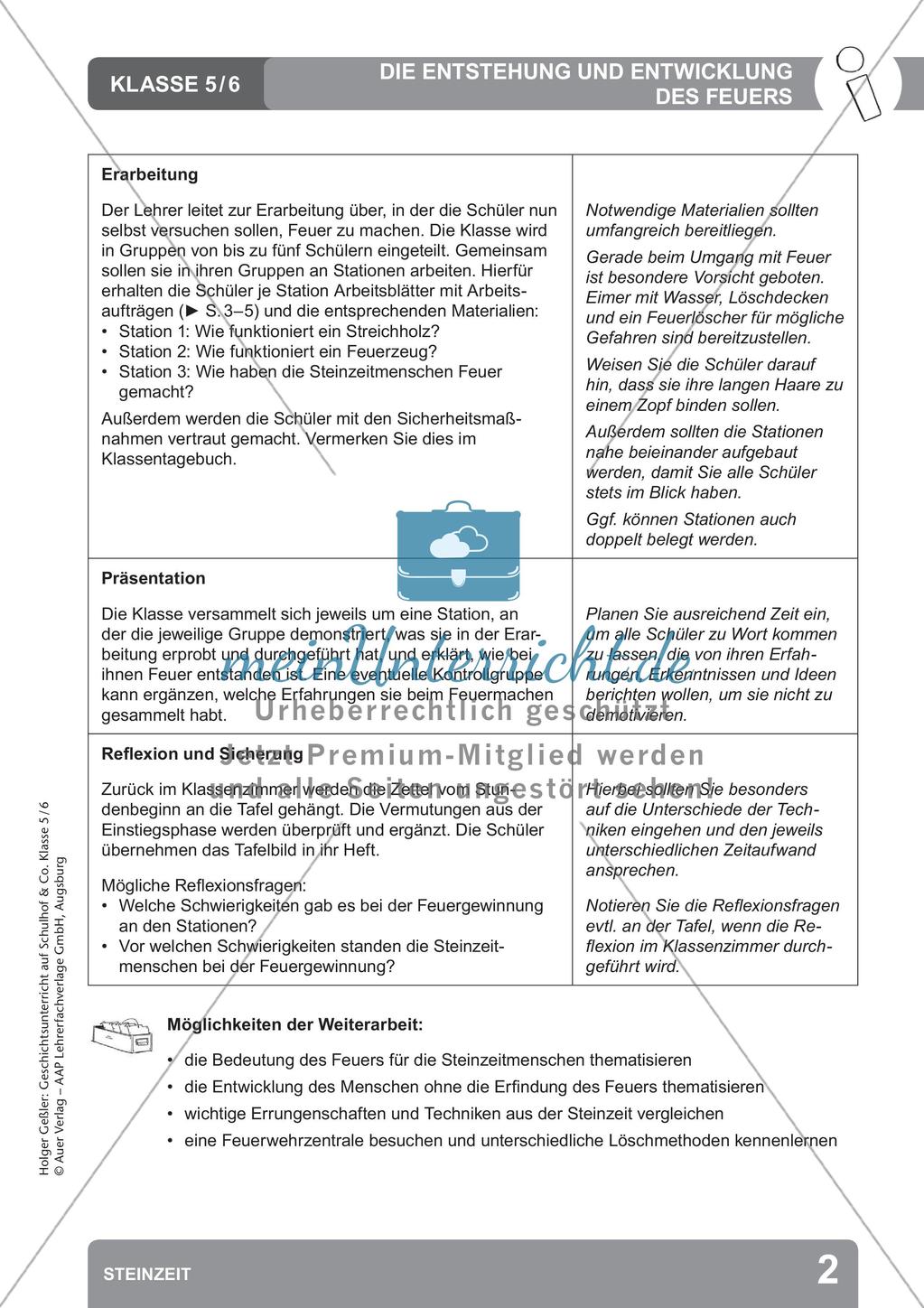 Die Steinzeit: handlungsorientiert unterrichten Preview 4