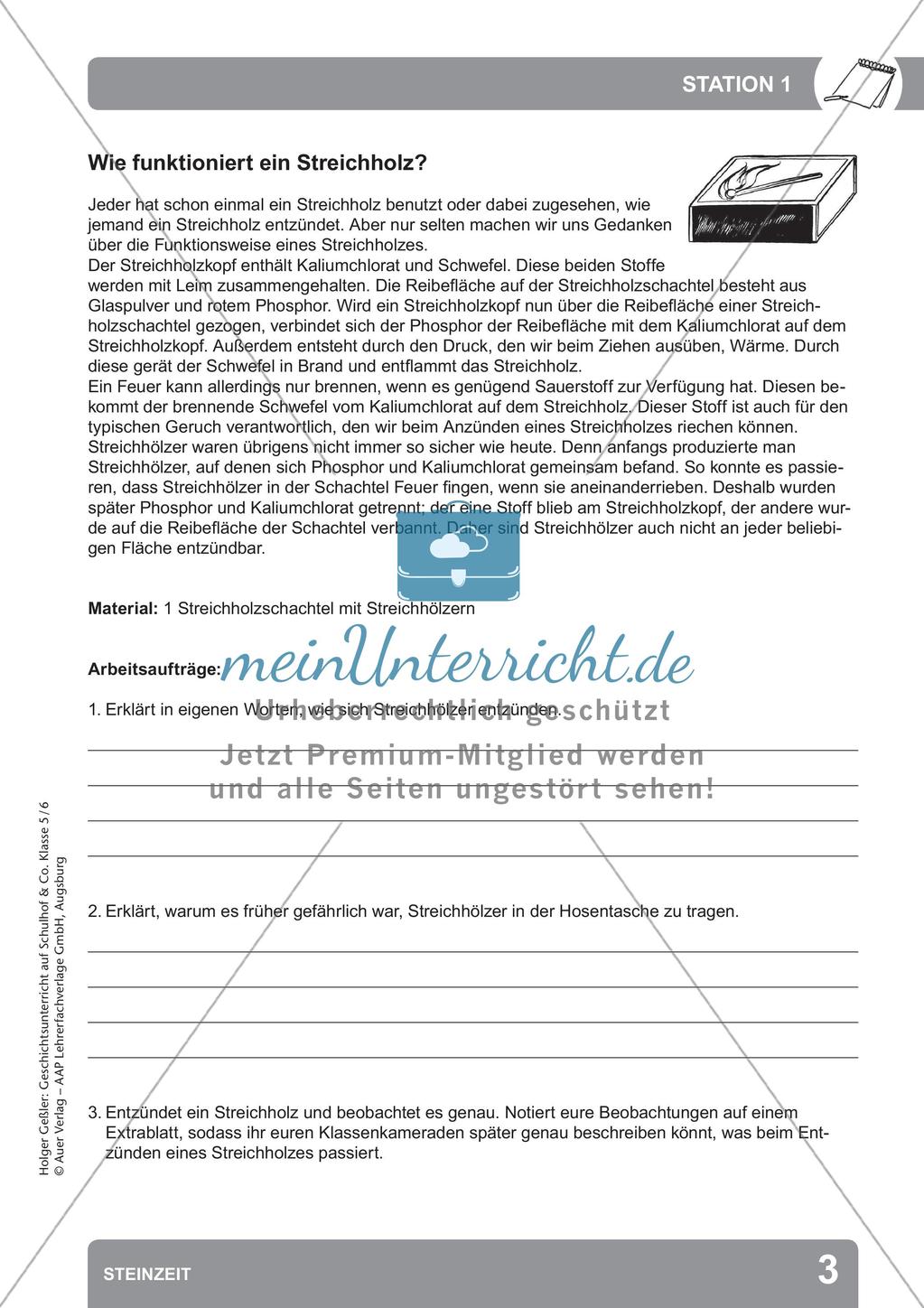 Die Steinzeit: handlungsorientiert unterrichten Preview 5