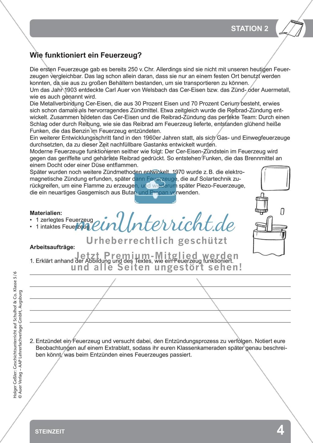 Die Steinzeit: handlungsorientiert unterrichten Preview 6