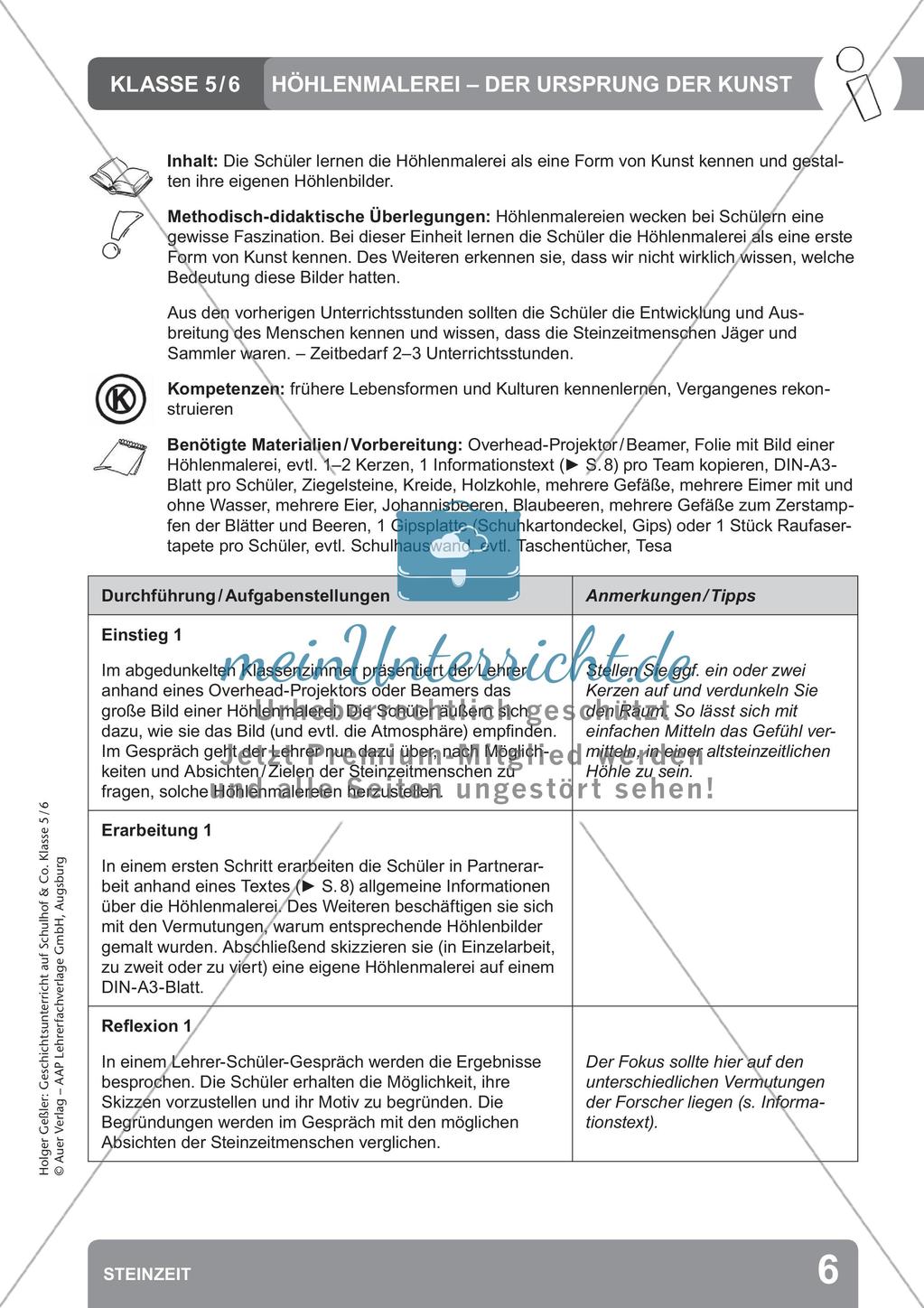 Die Steinzeit: handlungsorientiert unterrichten Preview 8
