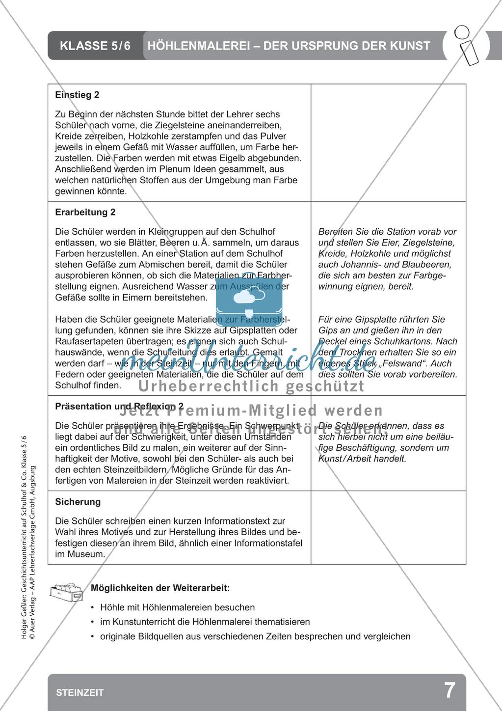Die Steinzeit: handlungsorientiert unterrichten Preview 9