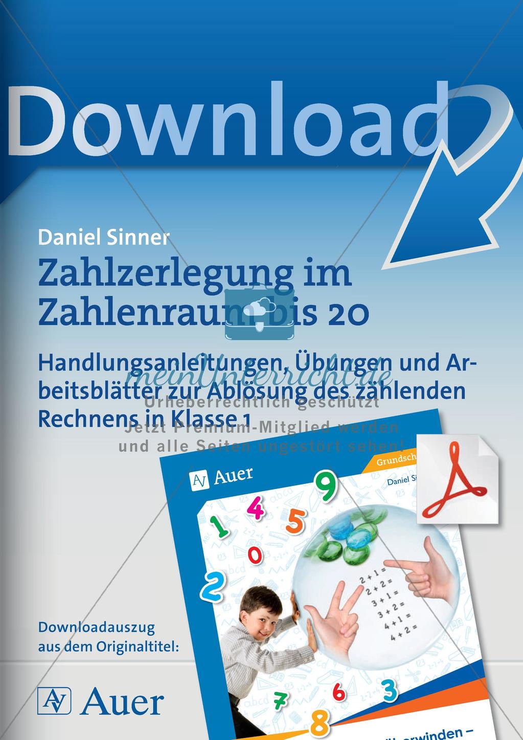 Ablösung des zählenden Rechnens: Zahlzerlegung Preview 1