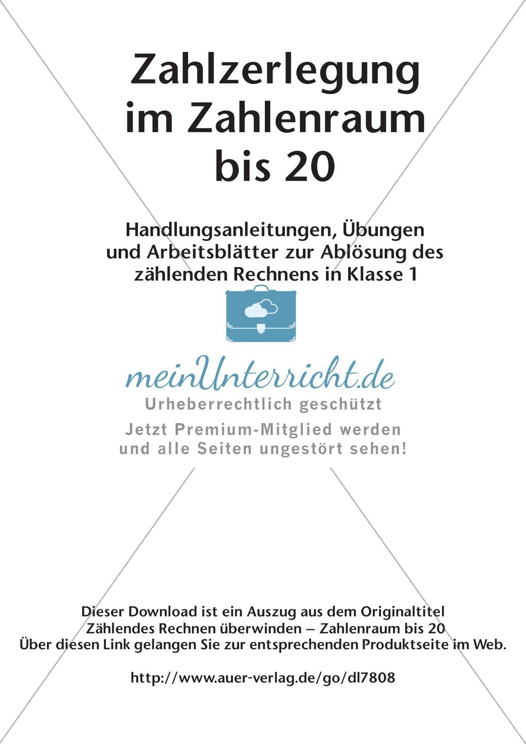 Ablösung des zählenden Rechnens: Zahlzerlegung Preview 2